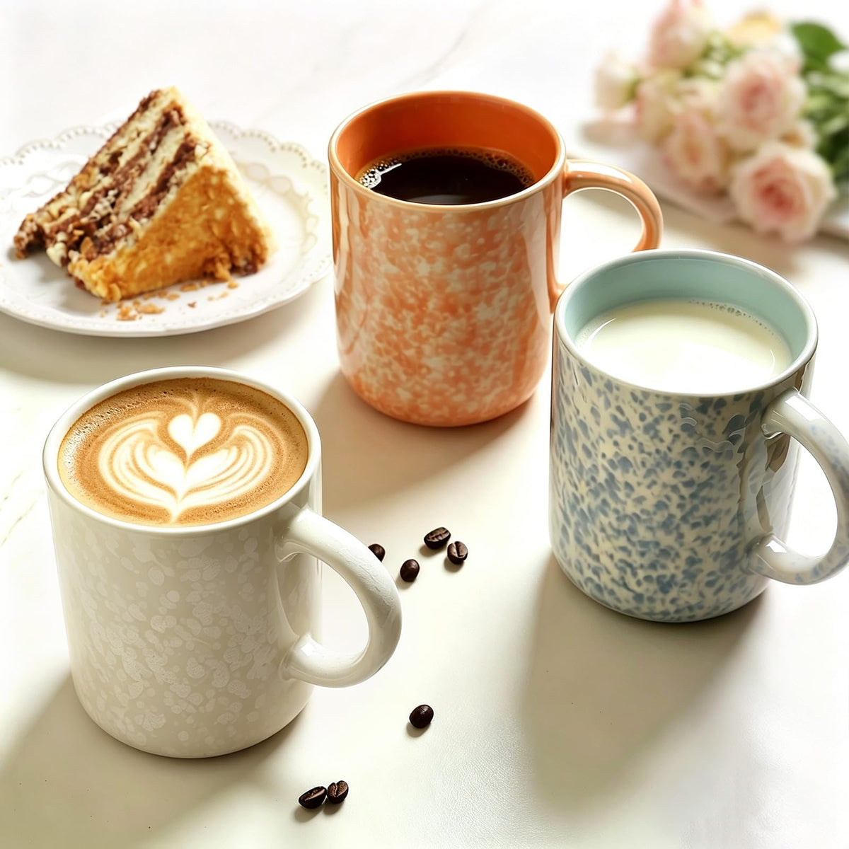 onadu.com 17oz Ceramic Coffee Mugs – Set of 4