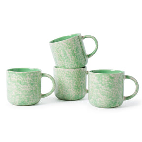 onadu.com 12oz Ceramic Coffee Mugs – Set of 4, Green