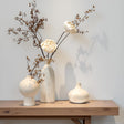 onadu.com Ceramic Vase Set of 3 – White & Beige, Stone-Look Texture