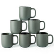 onadu.com 14oz Ceramic Coffee Mugs – Set of 6, Reactive Glaze