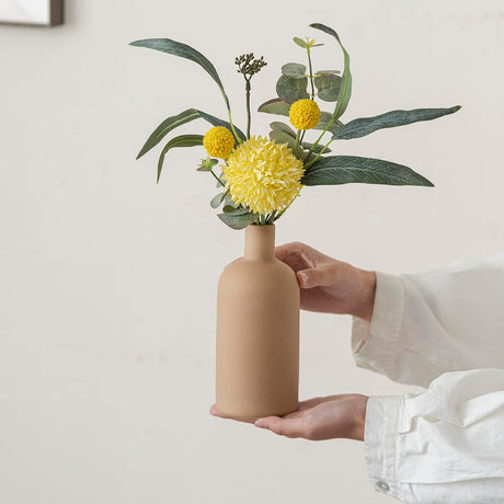 onadu.com Modern Ceramic Vase Set of 4 – Neutral Colors, Coffee Mix