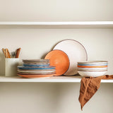 onadu.com Ceramic Dinner Plates – Set of 6, 10.5 Inch, Blue