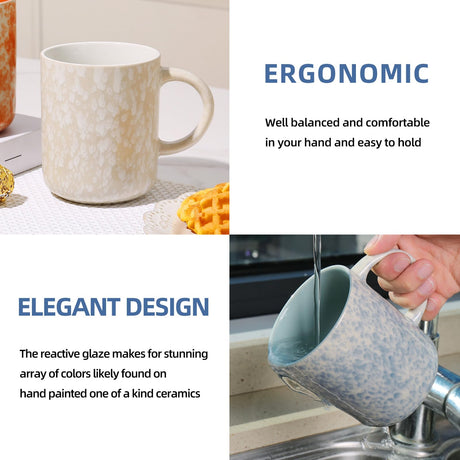 onadu.com 17oz Ceramic Coffee Mugs – Set of 4