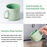 onadu.com 12oz Ceramic Coffee Mugs – Set of 4, Green