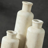 onadu.com Ceramic Vases Set of 3 – Whitewashed Neutral, Farmhouse Decor