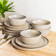 onadu.com Stoneware Dinnerware Set – Reactive Glaze, Service for 8