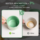 onadu.com 12oz Ceramic Coffee Mugs – Set of 4, Green