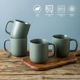 onadu.com 14oz Ceramic Coffee Mugs – Set of 6, Reactive Glaze