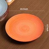 onadu.com Ceramic Dinner Plates – Set of 6, 10.5 Inch, Blue