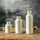 onadu.com Ceramic Vases Set of 3 – Whitewashed Neutral, Farmhouse Decor